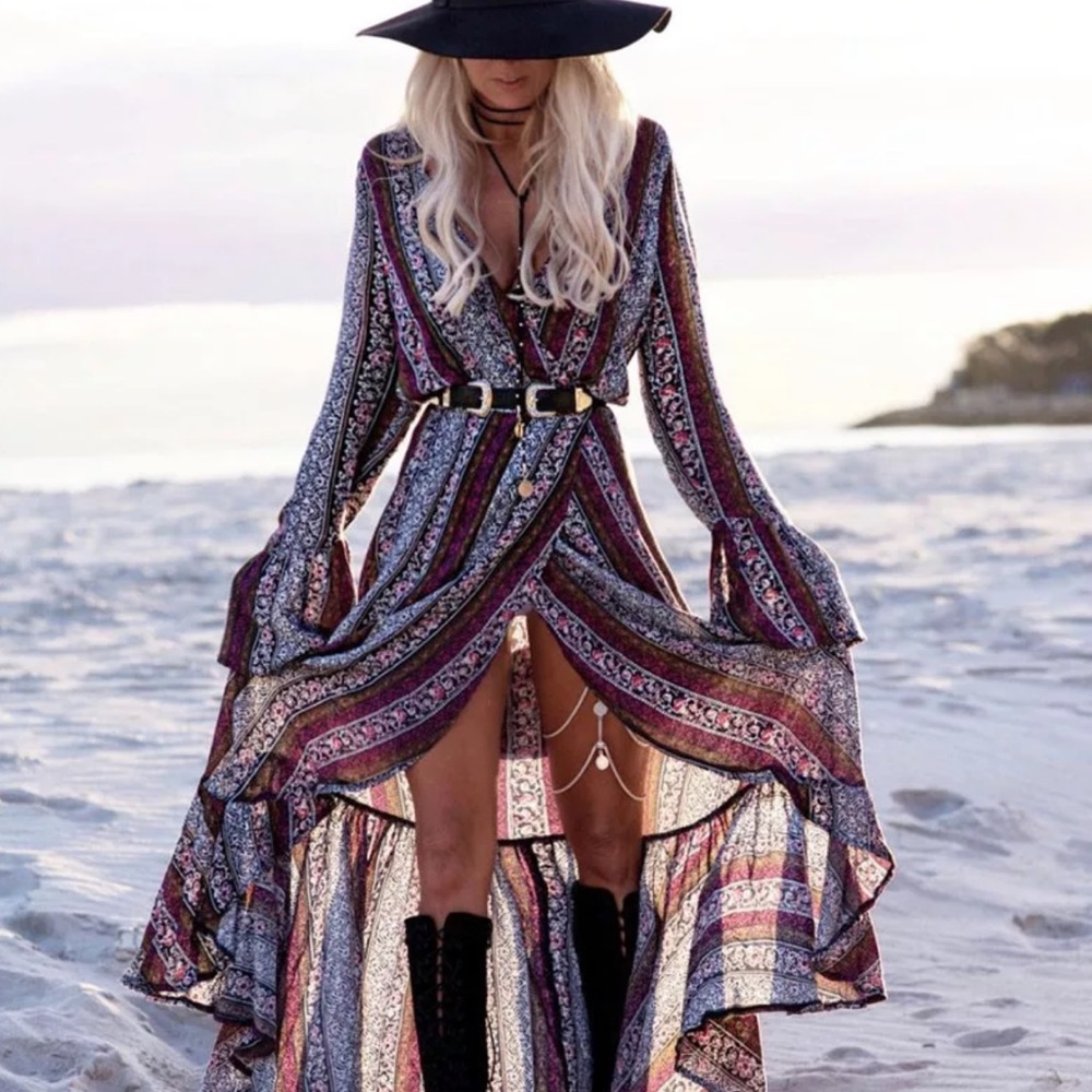Bohemian Printed Dress, New